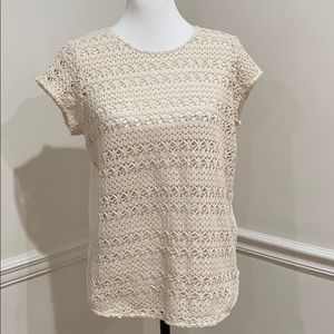 Joie Ivory Crochet Top S